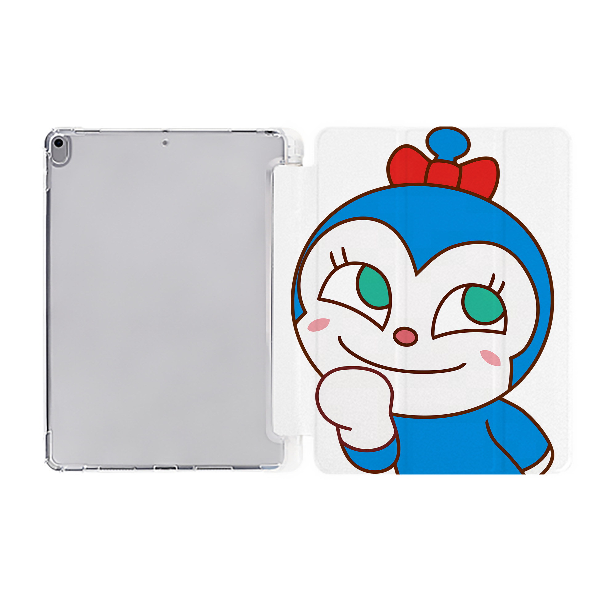 （画像用） アンパンマン Anpanman IPad ケース ペン収納付き 三つ折りスタンド PUレザー×シリコン 対応機種9.5/10.5/10.9インチ